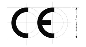 CE Zeichen Konstruktion Ausdruck auf Folie 